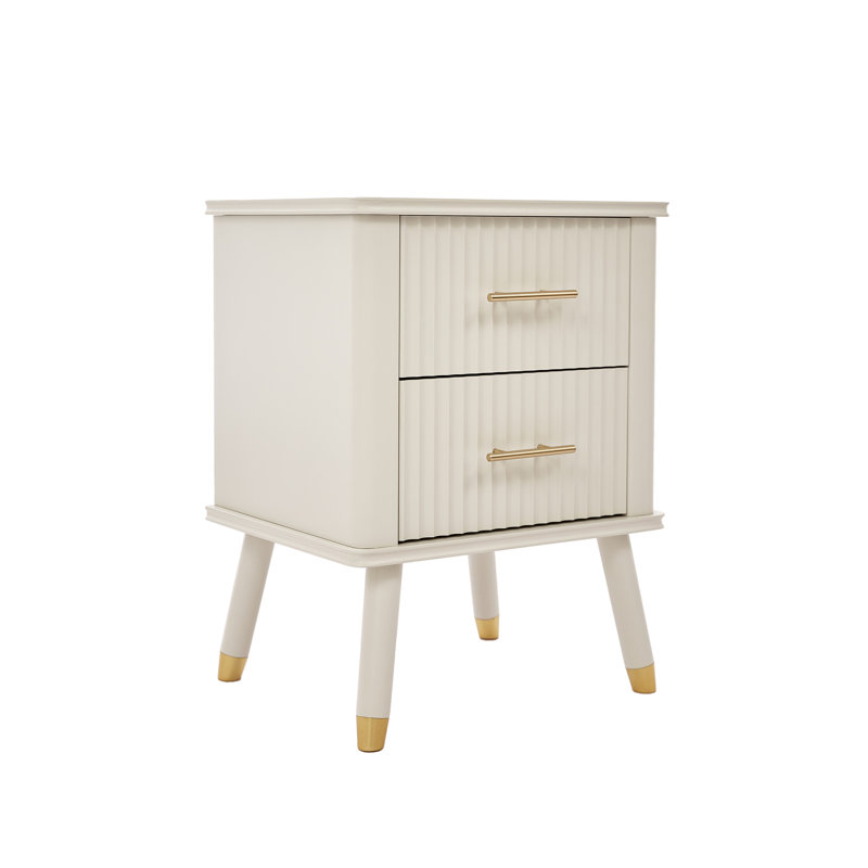 Shruti 45cm W Bedside Table, White