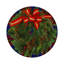 Christmas Wreath Vegan Leather Round Pebble Placemat-536980216