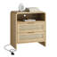 Table de chevet moderne en rotin avec station de charge, tiroirs et tablette ouverte, table de chevet-1500165850-1500165855-1500165851