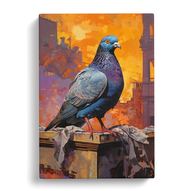 Pigeon Symbolism - Single Picture Frame Print, 60cm H x 40cm W x 3cm D