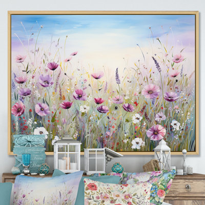Fleurs sauvages Meadows III - Art mural champ de fleurs