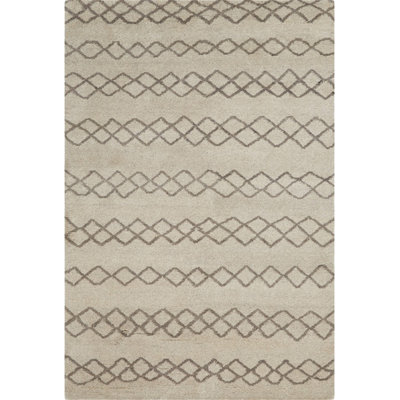 Tapis géométrique en laine noué à la main Augustin