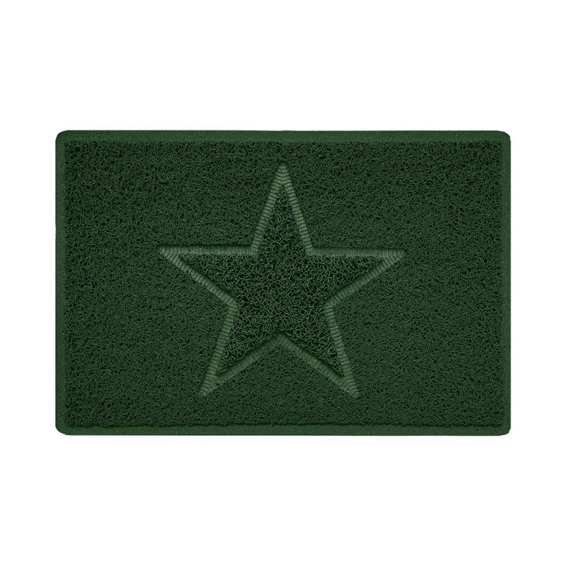 Star Non-Slip Indoor / Outdoor Doormat, Black, 45cm W x 75cm L