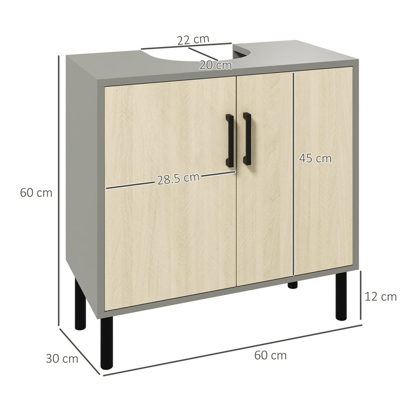 Ashwika 60cm Single Bathroom Vanity Base Only