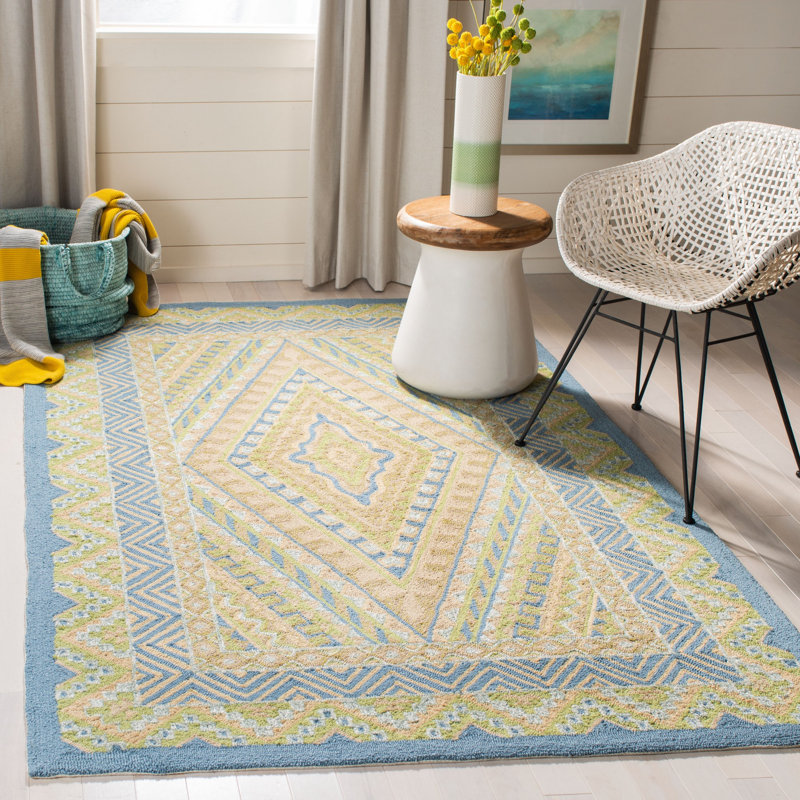 Adera Hand Hooked Performance Southwestern Rug, Rectangle 8' x 10'