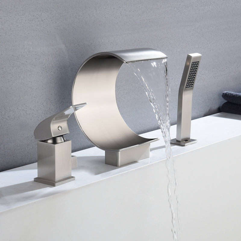 1 Handle Deck Waterfall Faucet with Diverter