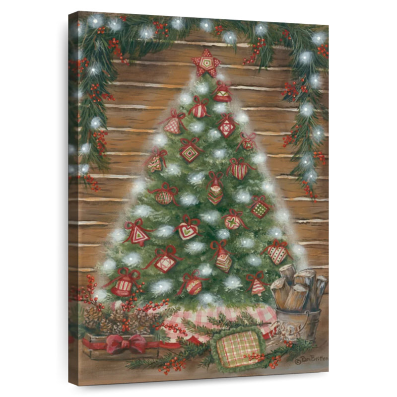 Lelend A Log Cabin Christmas, 48" H x 32" W