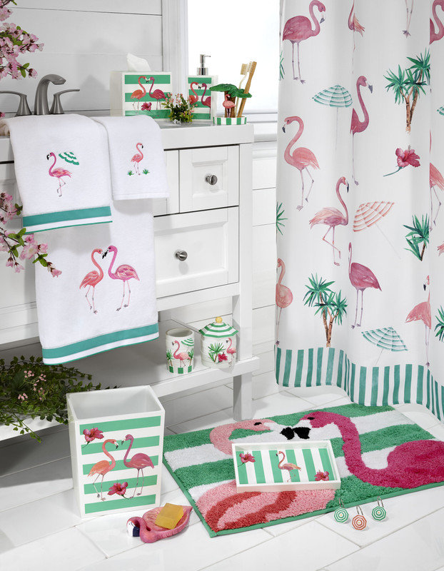 Flamingo Paradise Bathroom Accessory Set