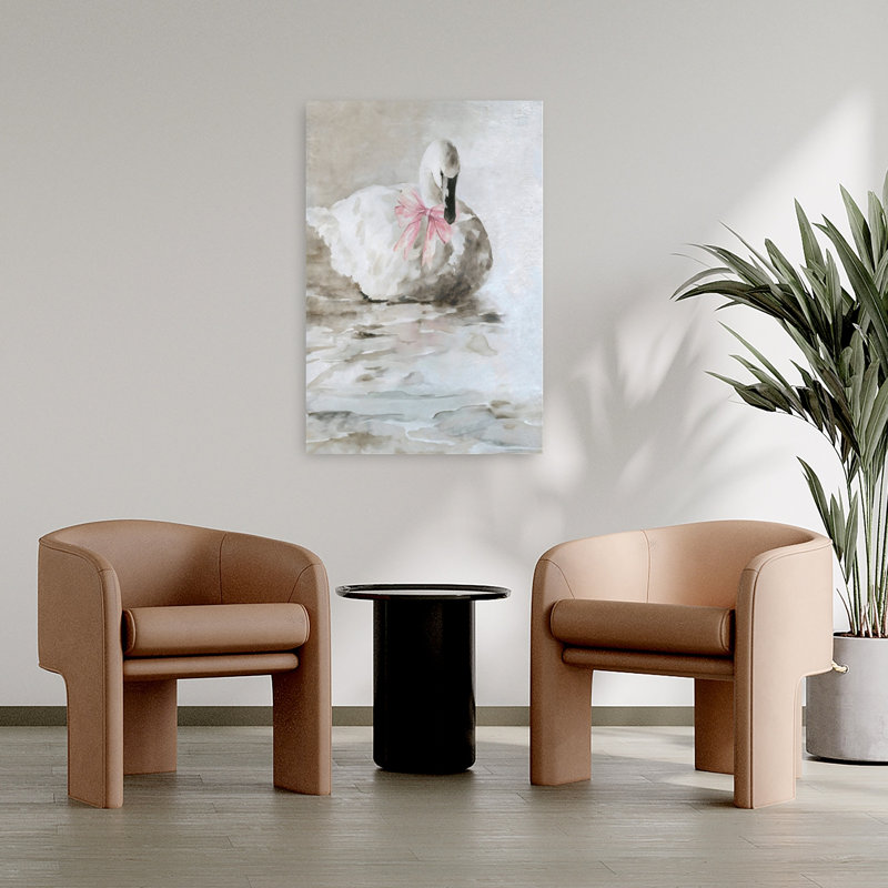 Pink Swan by Carol Robinson - Wrapped Canvas Print, 91.44 cm H x 60.96 cm W