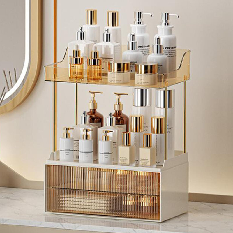 Delimar Polyethylene Makeup Organiser, Amber