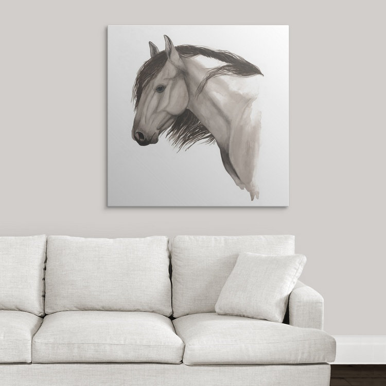 « ii », reproduction d’art dépilée Wild Horse, H 35 po x l 35 po x P 1,5 po, Toile
