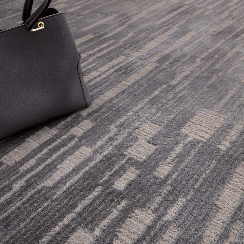 Deral Geometric Grey Area Rug, Rectangle 120 x 160 cm
