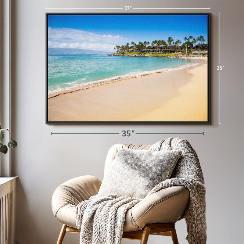 Impression sur toile Napili Bay Paradise, H 25 po x l 37 po