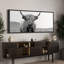 «Animals Highland Cow», portrait en noir et blanc sur toile-98042249-111176951
