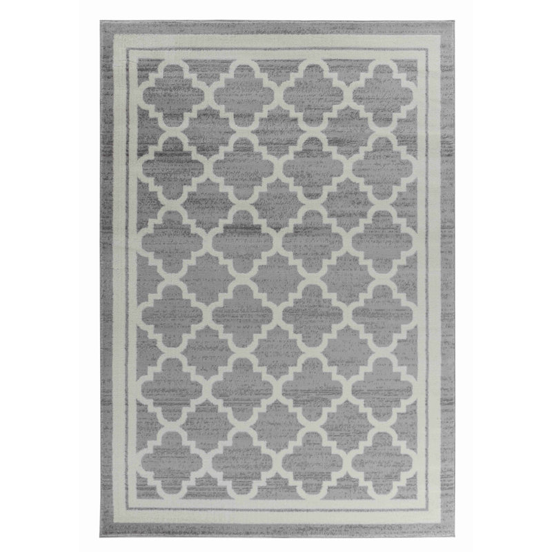 4' X 6' Grey Moroccan Area Rug