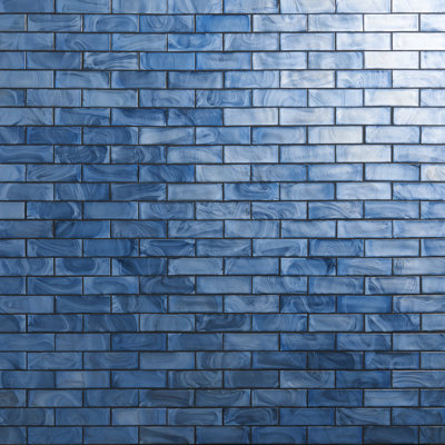 Glamor Iridescent 11.81" x 11.81" Subway Tile Look Glass Mosaic Wall Tile