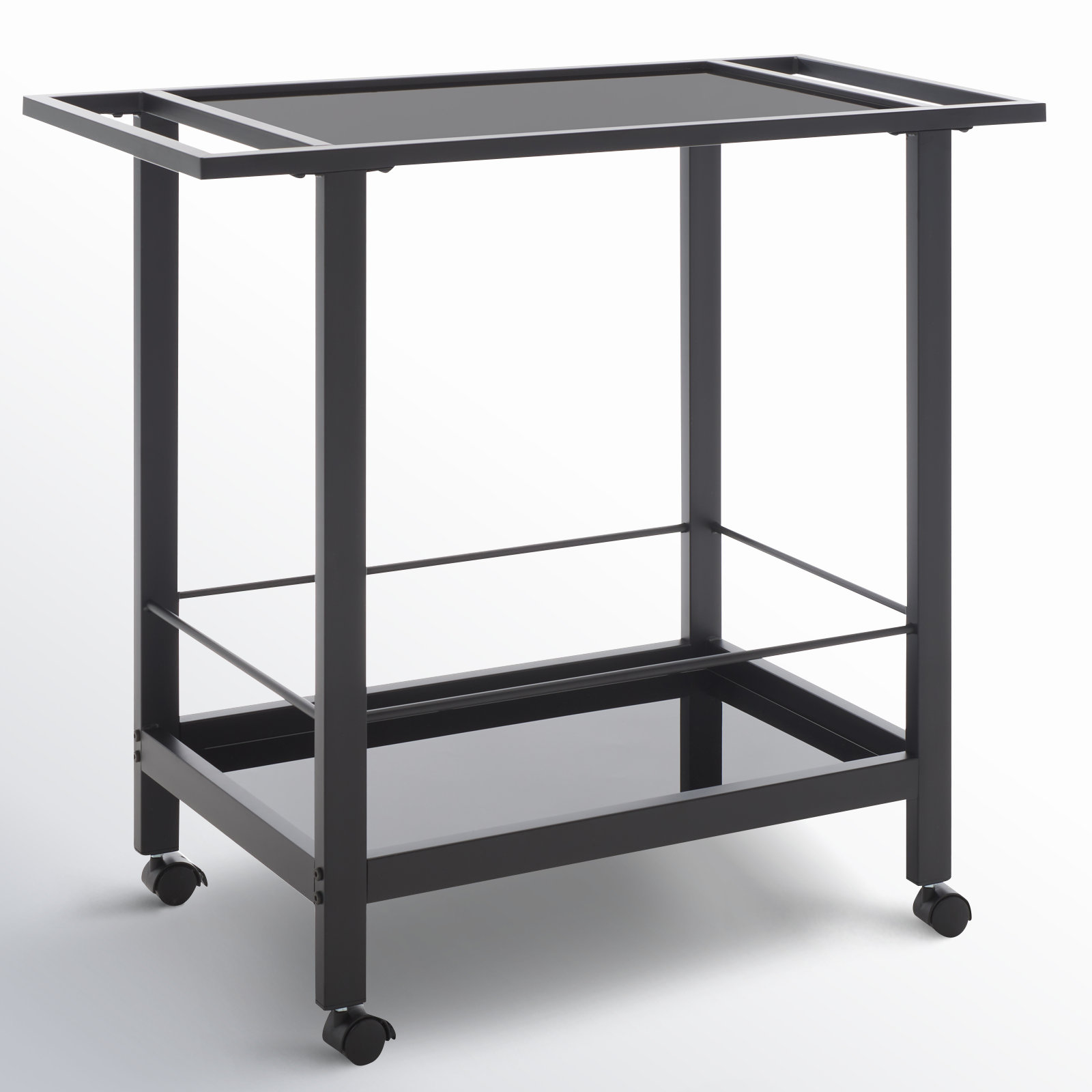 Pip Metal Bar Cart, Matte Black
