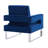 Modern Velvet Upholstered Accent Chair with Stainless Steel Legs-487641214-471625443