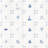 4" x 4" Blue & White Coastal Cottage Vinyl Peel and Stick Mosaic Tile