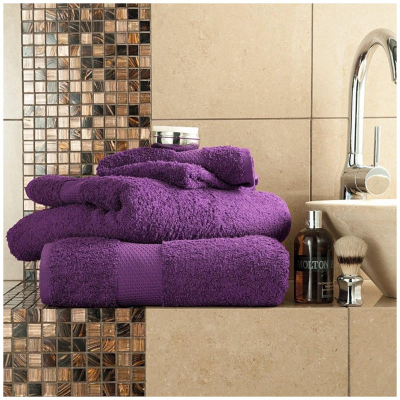 Miami 2 Piece Bath Sheet Same-Size Bale, Purple, Jumbo Bath Sheet - 2 Pack