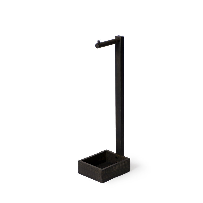 Ashford Free Standing Toilet Paper Holder, Oak