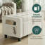 Banc de rangement avec repose-pieds 45,3 po, banc de bout rembourré plus épais de 3,14 po avec compartiment caché de 30 gallons et poche latérale, pour chambre à coucher, salon, entrée, beige-159778730