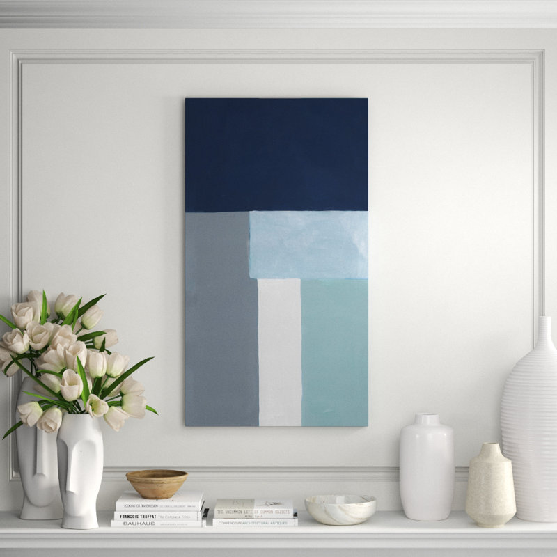 Blue Brut I Print by Bobby Berk, 54" H x 30" W, Image Brush Gel