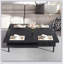 Table basse à plateau relevable avec 2 tiroirs, table basse moderne avec plateau pliable, table basse réglable multifonctionnelle avec compartiment de rangement caché pour le salon-30809315