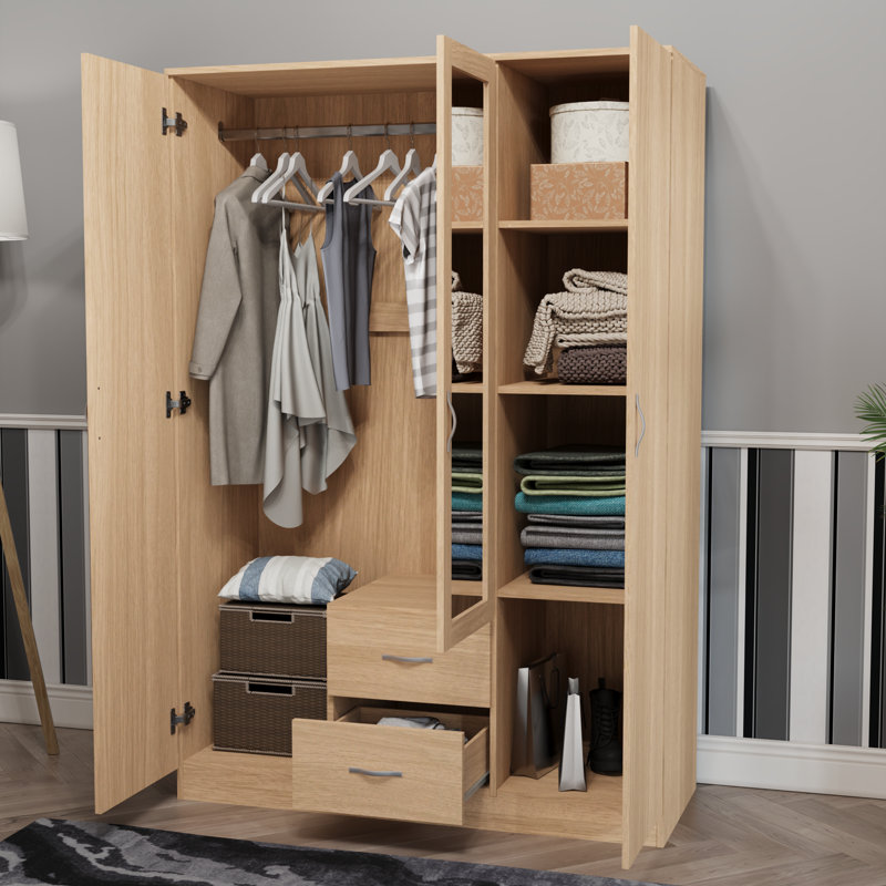 Maybery MDF & Particleboard Wardrobe, Natural