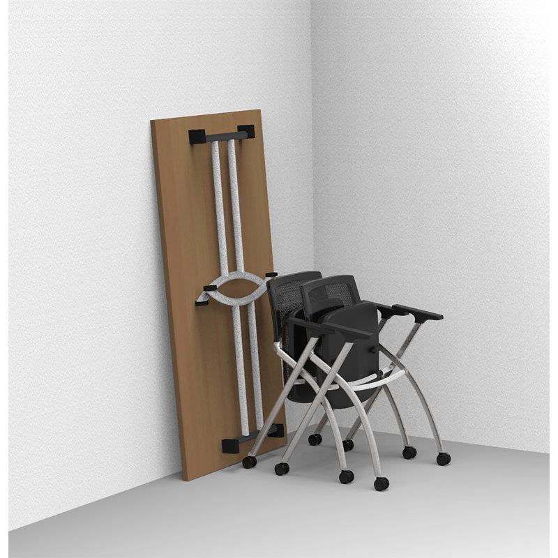 Adda 2 Person Conference Meeting Table with 2 Chairs Complete Set
