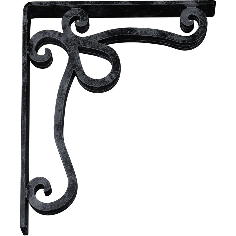 Support en fer forgé Orleans, Étain antique, H 12 po x l 2 po x P 10 po