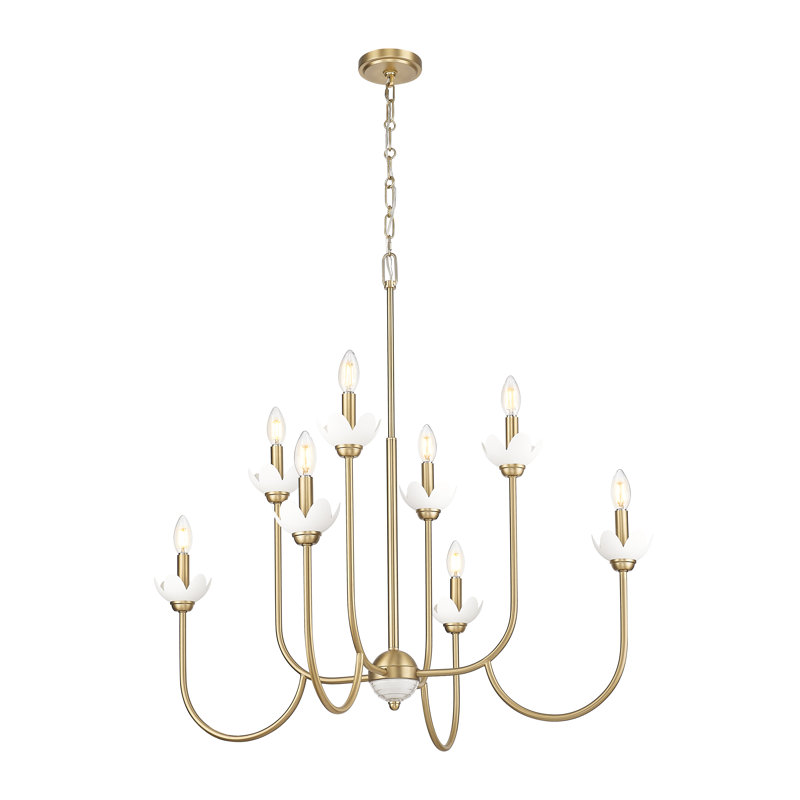 Lustre Allistair, H 35 po x l 36 po x P 36 po, Doré, 8 lumières