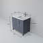 Meuble-lavabo décalé à droite l 36 po x P 22 po et miroir 34 po.-66637659-112956987