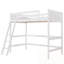 Lit mezzanine simple en bois avec échelle-1998462796