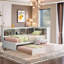 Modern Daybed With Trundle, Storage Cabinets And Usb Ports-1065211516