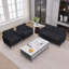 Canapé deux places en cuir à motif pattes de chat, style nordique rétro, léger et luxueux, idéal pour le salon, le balcon ou la chambre. Canapé un endroit décontracté, fauteuil, canapé deux places + ensemble de deux pièces.-133674391