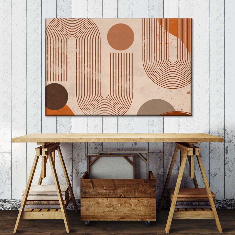 Boho abstrait sur toile, H 8 po x l 12 po x P 1 po
