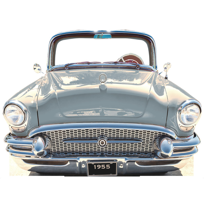 Car Car 1955 Stand Standup en carton, Argent