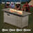 10-Person  Outdoor Sectional With Cushions,Led Coffee Table And Fire Pit,All-Weather Wicker Patio Set-600005169
