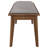 Meneses Upholstered Dining Bench Grey and Natural Walnut