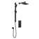 Complete Shower System with Push-Button Valve and Decorative Trim