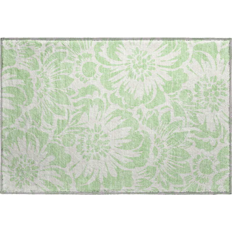 Premium Machine Washable Cerrito AMF551 Mint Rug, Rectangle 1'8" x 2'6"