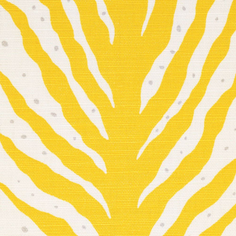 Schumacher x Celerie Kemble Creeping Fern Print Fabric, Lemonade