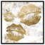 Baisers dorés et roses - Impression sur toile-72505441-72505442