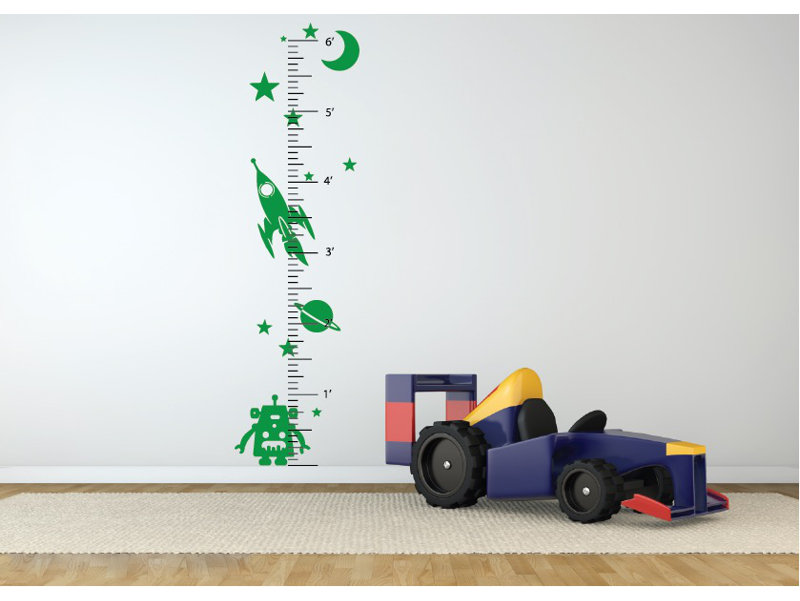 Décalcomanie murale espace robot de croissance, Vert clair