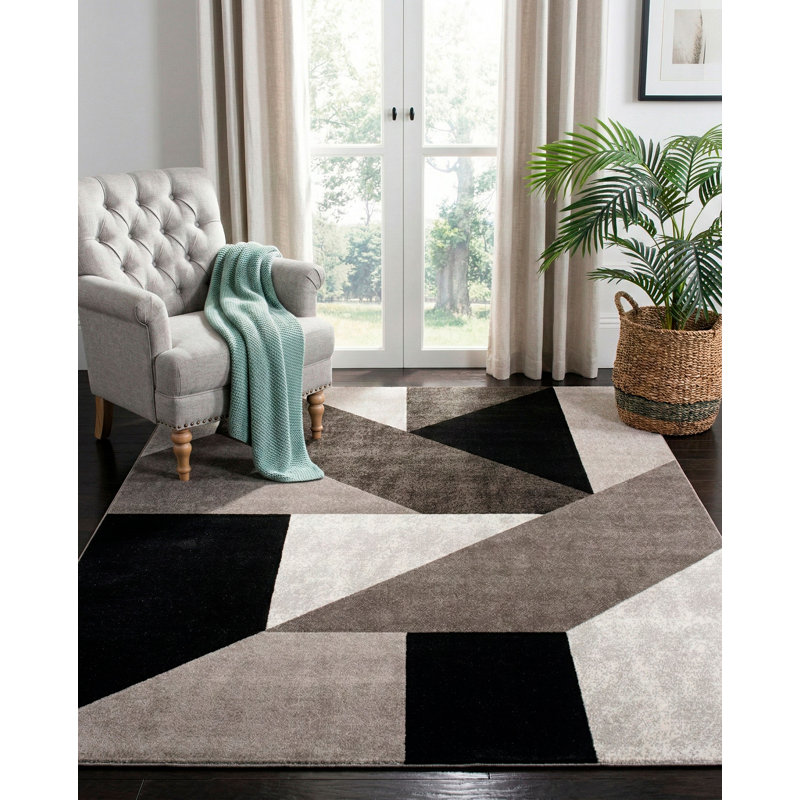Kiraz Abstract Indoor Rug, Rectangle 4' x 5'8"