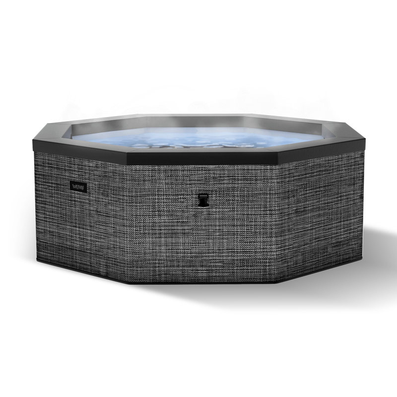 Wave Como | 6-Person Eco Foam Hot Tub | Built-In Integrated Heater, Flint Grey