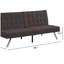 Structure en bois, pieds en acier inoxydable, futon, canapé-lit espresso-9826601