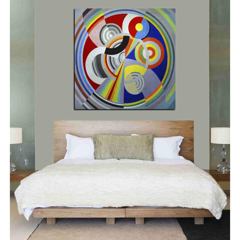 «Rythme n1» par Robert Delaunay, art mural sur toile, H 26 po x l 26 po x P 1,25 po
