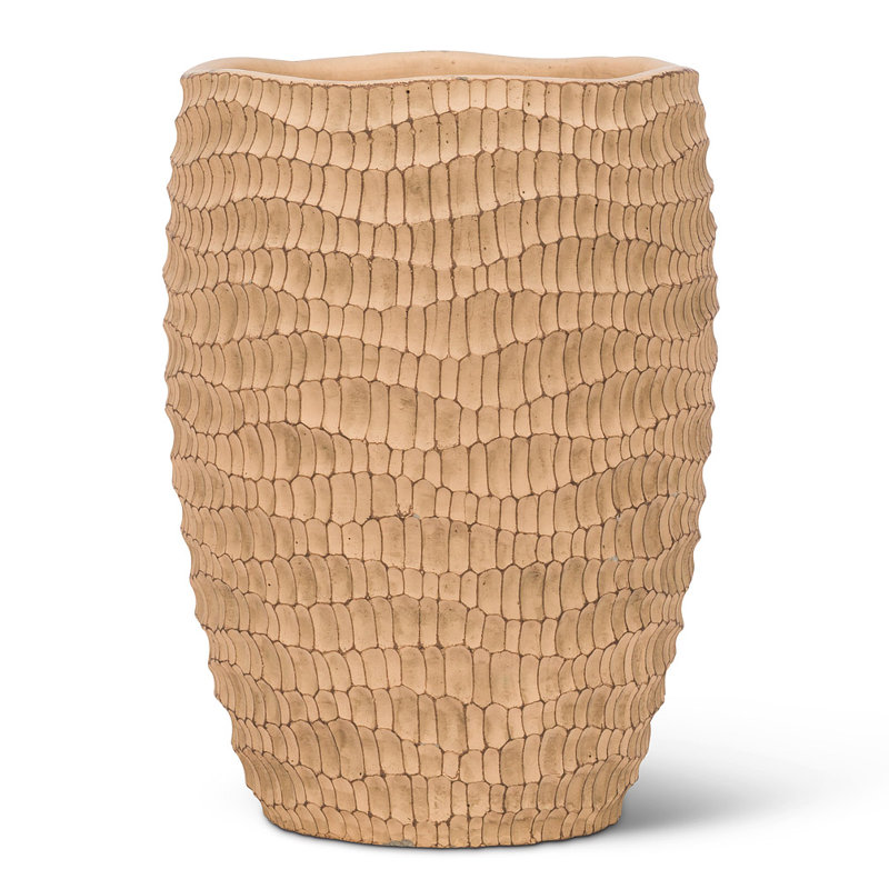 Cache pot terre cuite, H 8 po x l 5,25 po x P 5,25 po